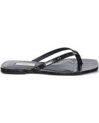TOTEME - Leather Flat Thong Sandals - Lyst