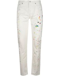 Dior - Paint Splash Slim Jeans - Lyst