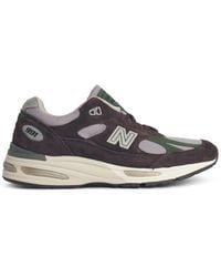 New Balance - Sneakers de mélange en daim vert du nouvel équilibre '991' - Lyst