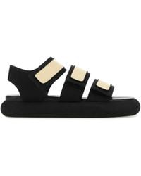 Neous - Two Tone Fabric And Leather Octans Sandals - Lyst