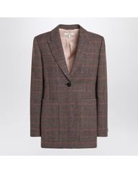 Chloé - Single-Breasted Checked Jacket - Lyst