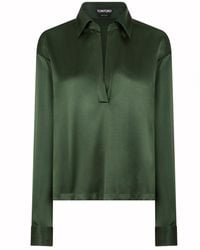 Tom Ford - Silk Satin Stretch Shirt - Lyst