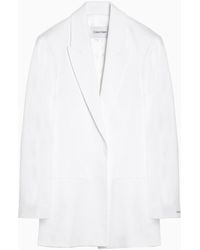 Calvin Klein - Single Breasted Cotton Jacket - Lyst