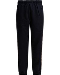 Burberry - Broek Met Geruite Rand - Lyst