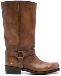 Golden Goose - Biker Square Distressed Leather Upper With Strap And Accessory - Lyst