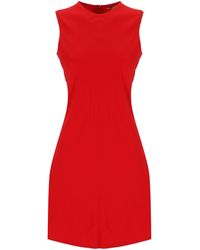 Ami Paris - Mohnrot Ärmelloses Kleid - Lyst