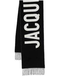 Jacquemus - Schwarzer Fransen Detail Wickelschal - Lyst