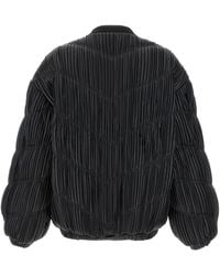 ROTATE BIRGER CHRISTENSEN Pleated Bomber Jacket in Brown | Lyst