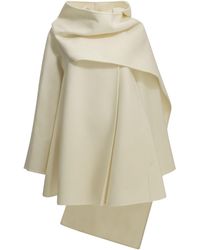 Alaïa - Short Coat With A Wool Scarf - Lyst
