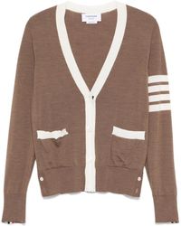 Thom Browne - 4 Bar Striped Cardigan - Lyst