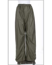 MM6 by Maison Margiela - Coated Wide-Leg Pull-On Trousers - Lyst