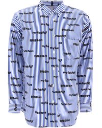 Comme des Garçons - Comme des Garçons Hemd gedruckt gestreiftes Hemd - Lyst