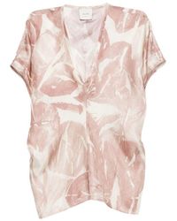 Alysi - Blusa de seda estampada - Lyst