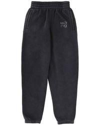 T By Alexander Wang - Alexanderwang. T Crystal Hotfix Logo Sweatpant - Lyst