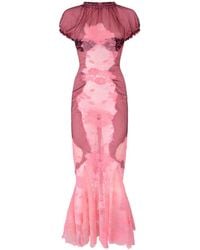 The Attico - Lace Midi Dress - Lyst