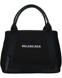 Balenciaga - Small Cabas Logo Print Tote Bag - Lyst