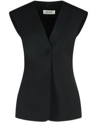 Rohe - Blouse sans manches dans le mélange de laine vierge noire - Lyst