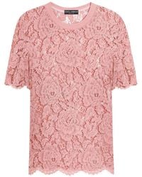 Dolce & Gabbana - Dolce & Gabbana Lace Top - Lyst