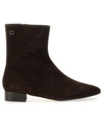 CAREL PARIS - Aiglon Zip Suede Ankle Boots - Lyst