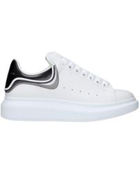 McQueen - Sneakers Oversize Uomo Pelle Bianco/Nero - Lyst