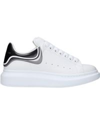 McQueen - Sneakers Oversize Uomo Pelle Bianco/Nero - Lyst