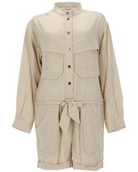 Isabel Marant - Solid Mandarin Collar Jumpsuit - Lyst