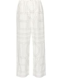 TOTEME - Cotton Blend Pajama Trousers - Lyst