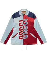 Gucci - Logo Patch Shirt Jacket - Lyst