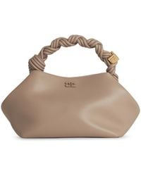 Ganni - 'Bou' Ivory Recycled Leather Blend Bag - Lyst
