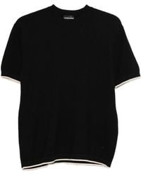 Emporio Armani - Cotton Knitted T Shirt - Lyst