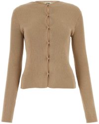 Fendi - Ribbed Cotton Cardigan - Lyst