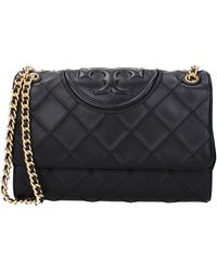 Tory Burch - Borse A Spalla Fleming Donna Pelle Nero - Lyst