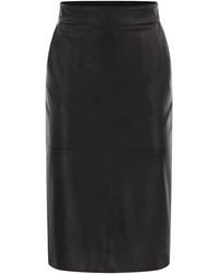 Elisabetta Franchi - Pencil Skirt With Jewelled Hooks - Lyst