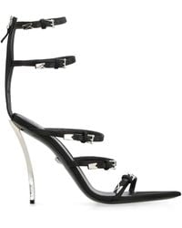 Versace - Pointed-Toe Heeled Sandals - Lyst