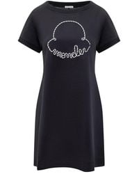 Moncler - Katoenen Logo Mini -jurk - Lyst