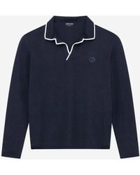 Giorgio Armani - Linen And Silk Polo Shirt - Lyst