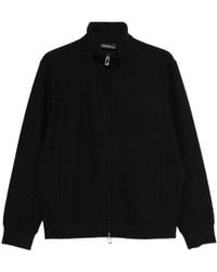 Emporio Armani - Allover Logo Zipped Sweatshirt - Lyst