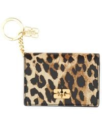 Ganni - "Bou" Card Holder With Animal Motif - Lyst