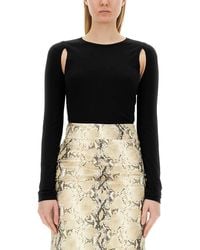 Helmut Lang - Cut-Out Shoulder Top - Lyst