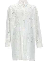 Herno - Long Shirt With Perforated Pattern - Lyst