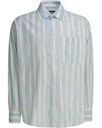 Jacquemus - Gestreept Katoenen Overhemd - Lyst