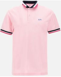 Sun 68 - Multistripes Cotton Polo Shirt - Lyst