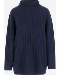 Aspesi - Ribbed Wool Sweater - Lyst