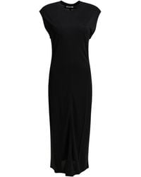 Ami Paris - Long Sheath Dress Dresses Black - Lyst