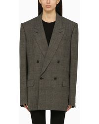 Balenciaga - Prince Of Wales Double Breasted Jacket - Lyst