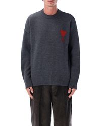 Ami Paris - Pullover grau - Lyst
