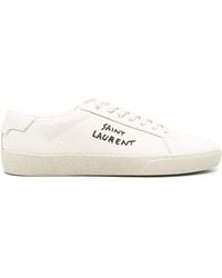 Saint Laurent - Court Classic Canvas Sneakers - Lyst