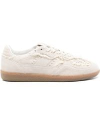 Alohas - Tb.490 Crochet Cream Leather Sneakers - Lyst