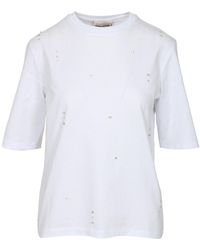 Semicouture - T-shirts En Polo's Wit - Lyst