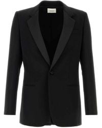 Saint Laurent - Satin Finish Smoking Jacket - Lyst